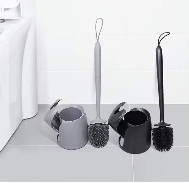 Economic Long Handle Silicone Clean Toilet Brush Set