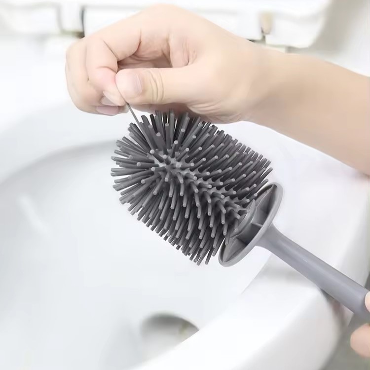 Economic Long Handle Silicone Clean Toilet Brush Set