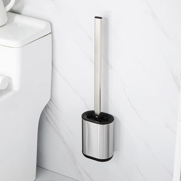 Wholesale 3 Pcs of Stainless Steel Silicone Toilet Brush Set