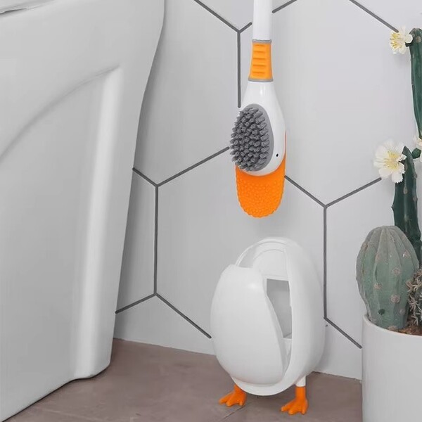 Cute Shape Double Head Silicone Toilet Brush
