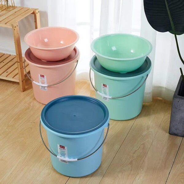 Wholesale 3 Pcs of Household Plastic Hand Basins And Buckets