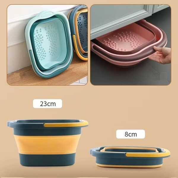 Collapsible Household Plastic Water Basin Set