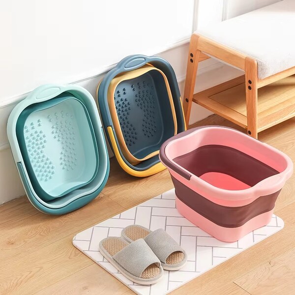 Collapsible Household Plastic Water Basin Set