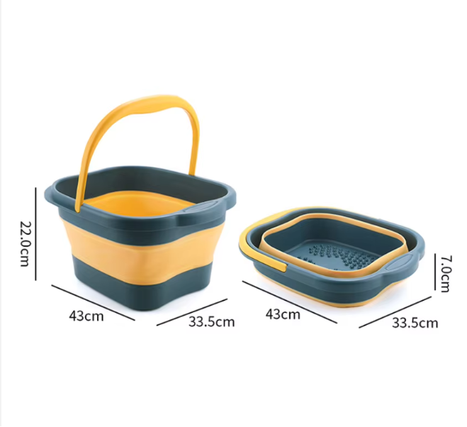 Collapsible Household Plastic Water Basin Set